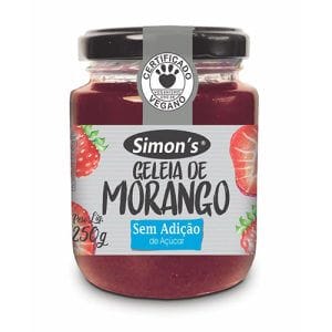 Geleia de Morango Sem Açúcar Vegana 250g